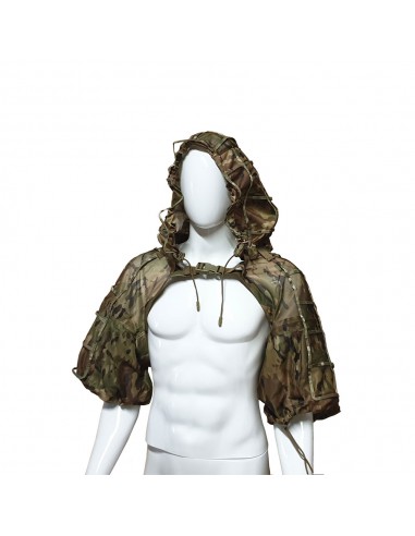Camouflage hooded vest