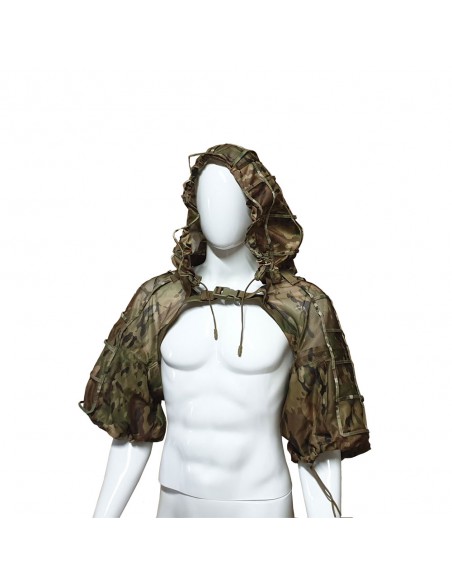 Camouflage hooded vest