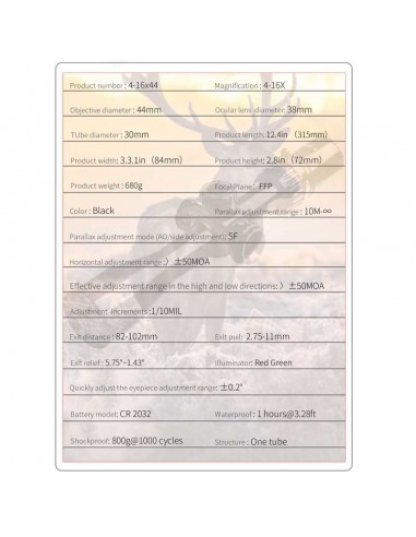 Puškohled MR PRO 4-16X44 FFP