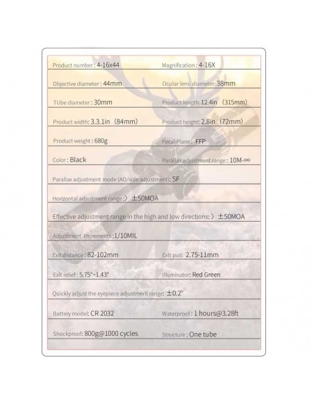 Puškohled MR PRO 4-16X44 FFP