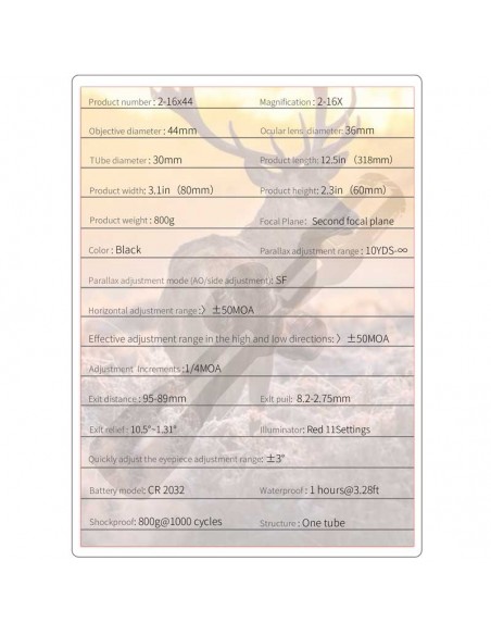Puškohled IMAX ED 2-16x44 SFIR