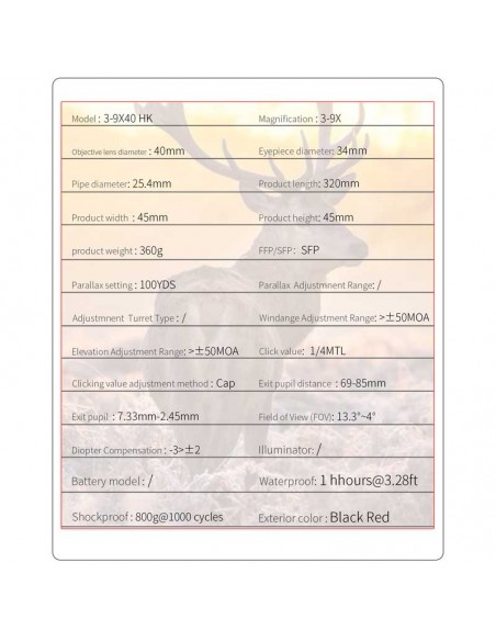 Puškohled SR 3-9x40 HK