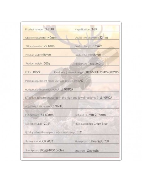 Puškohled EO 3-9x44 AOEG KN