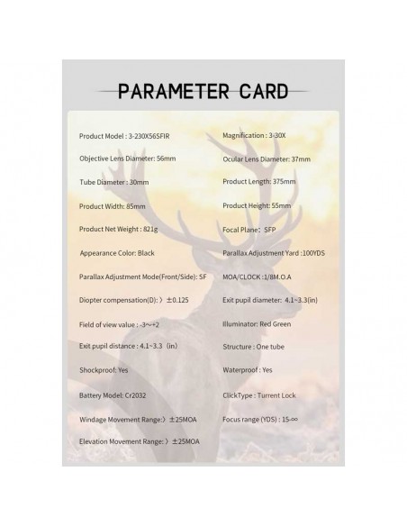 Puškohled MR 3-30x56 SFIR