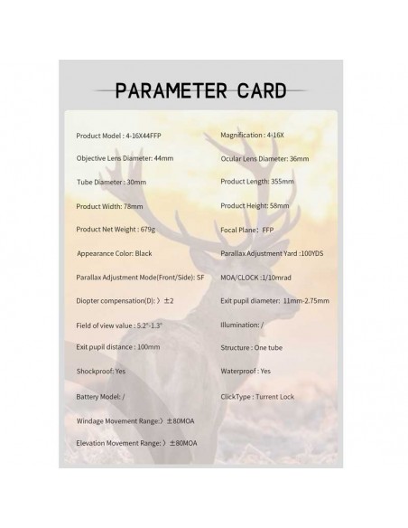 Puškohled ST 4-16x44 FFP