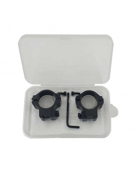 Montáž dvoudílná 25,4mm (1") na 11mm ližinu - NÍZKÁ