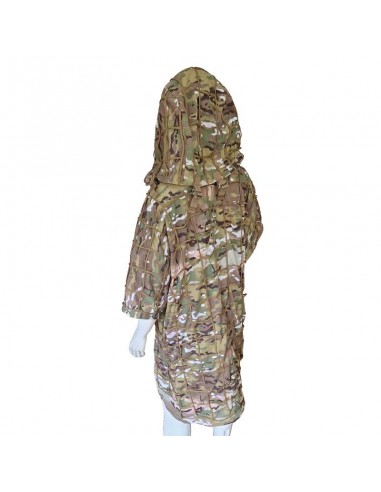 Camouflage hooded vest (long)
