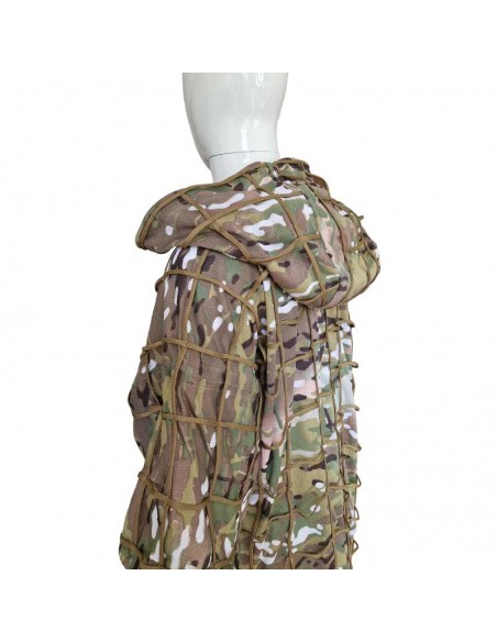 Camouflage hooded vest (long)