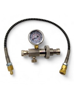 Multifunctional filling system with pressure gauge, valve...