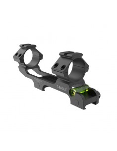 One-piece mounting on weaver (picatinny) rail 30mm and 25,4m(1") with BUBBLE LEVEL 2
