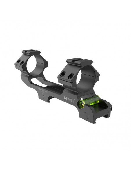 One-piece mounting on weaver (picatinny) rail 30mm and 25,4m(1") with BUBBLE LEVEL