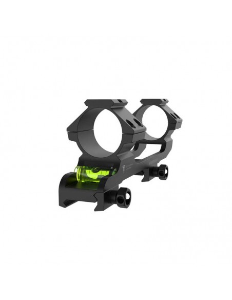 One-piece mounting on weaver (picatinny) rail 30mm and 25,4m(1") with BUBBLE LEVEL