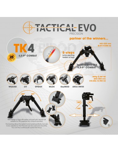 Bipod TACTICAL TK4 6,5-9" COMBAT