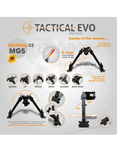 Bipod TACTICAL CZ MG5 6,5-9"