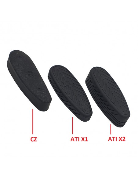 ATI X2 rubber recoil pad reducing recoil impact